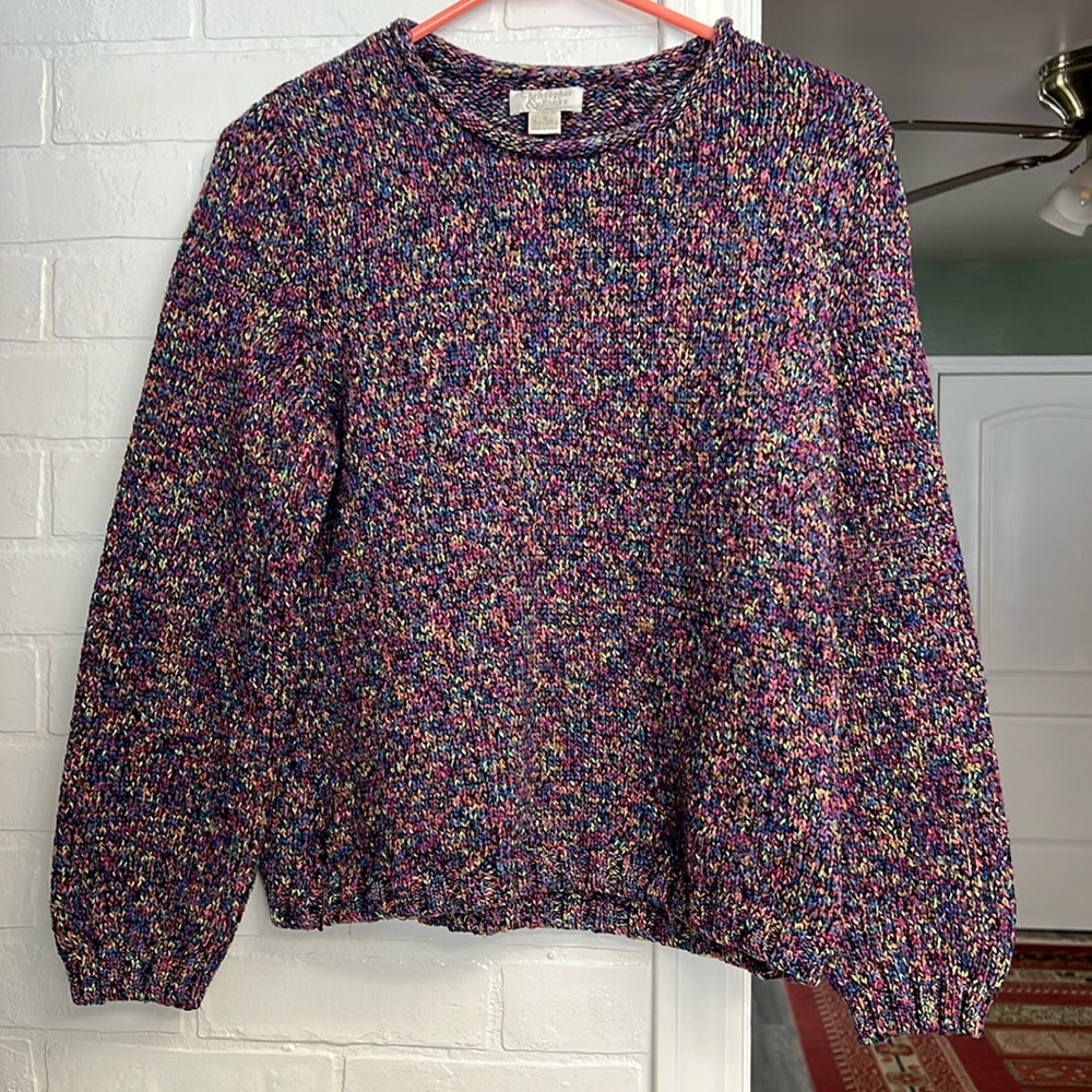 Christopher banks sweater, size small.  Goes with everything!!